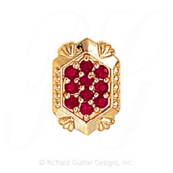 GS537 R - 14 Karat Gold Ruby Slide 